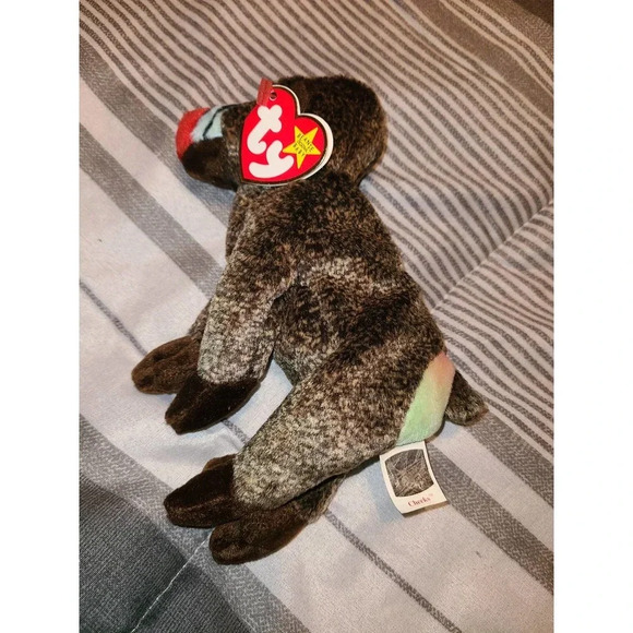 Ty Beanie Original Baby Cheeks the Baboon Soft Stuffed Plush Toy - Picture 2 of 4